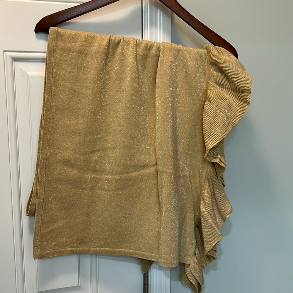 Lilly Pulitzer Gold Ruffled Wrap